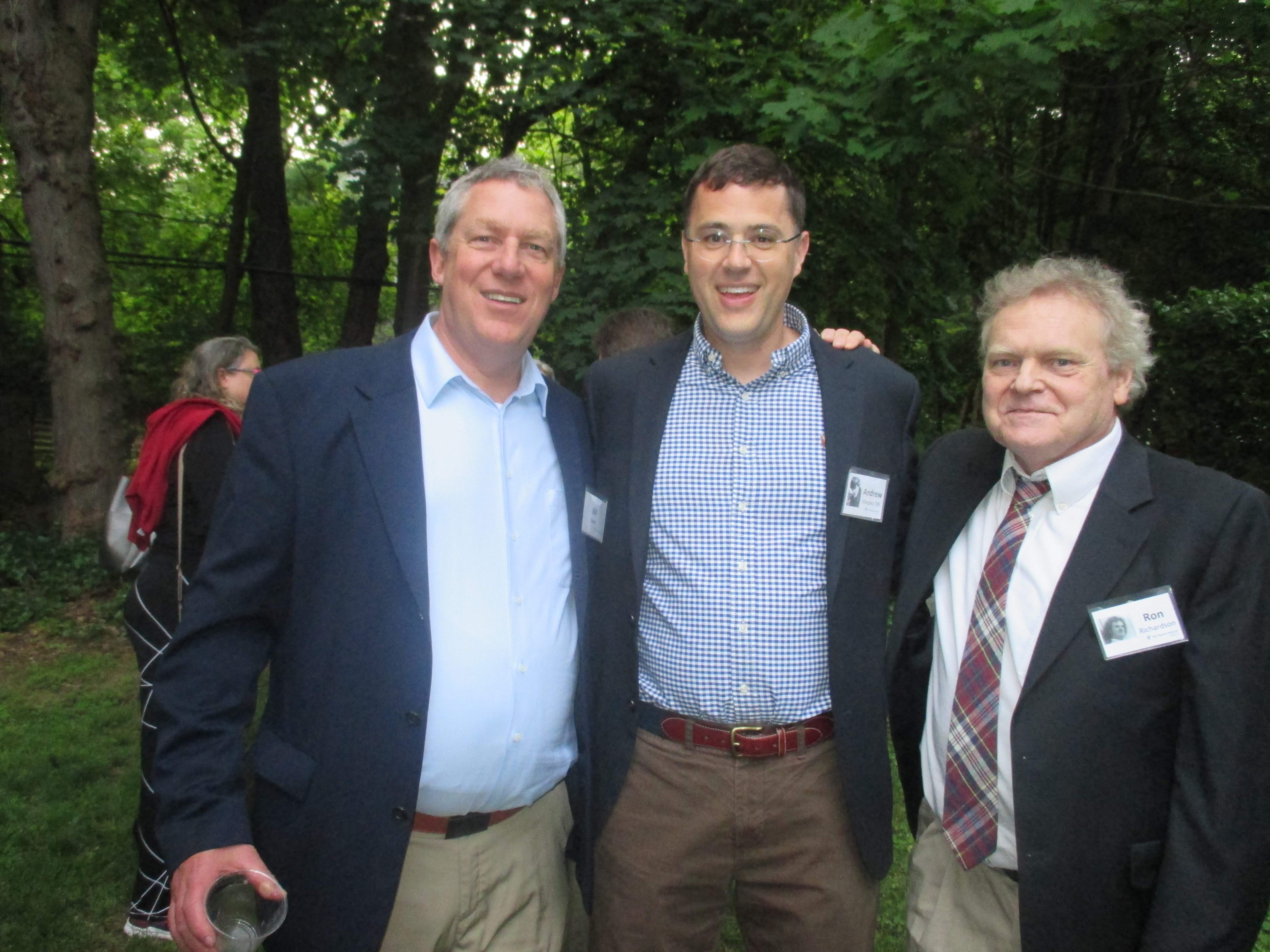 Bill Baker, Andrew Flinders '89, and former faculty Ron Richardson